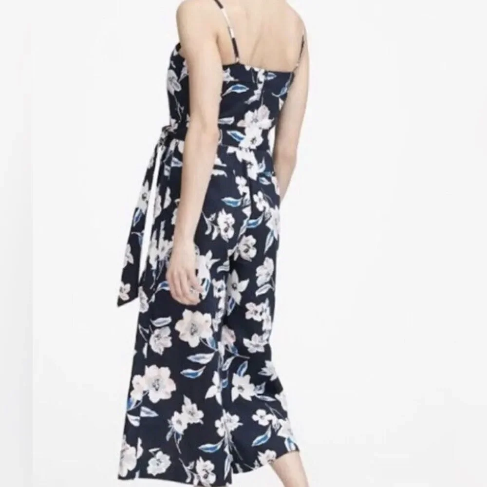 Banana‎ Republic Floral Linen Wide Leg Jumpsuit